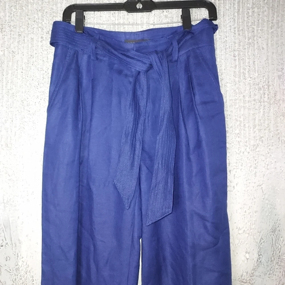 BANANA Republic Linen blend belted wide leg flowy pants